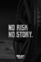 No Risk, No Story Lettering JDM Car-Motorcycle Glass Sticker 19x9,7cm