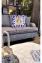 Giraffe Patterned Navy Blue Velvet Throw Pillow Cover - Hope Series Special Design Ruffled - 3