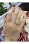 Gold Color Square Single Stone Baguette Zircon Stone Adjustable Women's Ring - 5