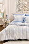 Harmony Hues Yarn-Dyed Natural Single Duvet Cover Set (Fitted Sheet) - 2