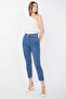 Women's Mom Jean Pants Full Lycra Flexible Blue Jeans