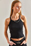 Women's Black Strappy Camisole Blouse 60101010 - 2