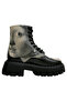 Women's Vegan Leather Black Long Boots - Girl With a Pearl Earring Design - 4