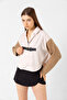 Women's V-Neck Belted Shirt Sleeve Knitwear - 5