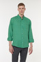 Green Linen Shirt 255-1 - 2