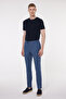 Petrol Blue Fabric Trousers 2853-4