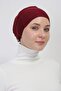 Practical Seamless Tied Non-Slip Hijab Bonnet - Claret Red - 6
