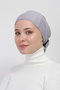 Practical Seamless Tied Non-Slip Hijab Bonnet - Gray - 2