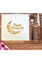 Glorious Ramadans Gold Gilt Napkin 16pcs 16x16 cm Gold Leaf Ramadan Eid Theme Religious Ornament