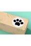 Black Paw Sticker Cat Dog Paw Print White Background Round Matte Sticker Nero 3 cm - 180 Pieces