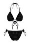 Siyah Taş Baskı Üçgen Kaplı Brazilian Normal Bel Bikini Takımı TBESS24BT00131 - 15