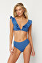 Blue High Waist Hipster Bikini Bottom TBESS21BA0387