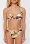 Abstract Patterned Balcony Tie High Waist High Leg Regular Bikini Set TBESS24BT00056 - 5