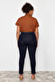 Koyu Mavi Ekstra Esnek/Stretch Büyük Beden Skinny Jeans TBBSS24CJ00006 - 7
