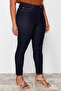 Koyu Mavi Ekstra Esnek/Stretch Büyük Beden Skinny Jeans TBBSS24CJ00006 - 5