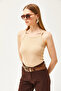 Women's Beige Strap Camisole Body BDY-00000015 - 4