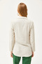Women's Stone Green Striped Linen Shirt GML-19001176 - 2