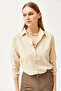 Women's Leopard Stone Jacquard Satin Detailed Woven Shirt GML-19001173 - 5