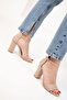 Nude Suede Women's Classic Heeled Shoes 14532 - 5