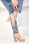 Nude Suede Women's Classic Heeled Shoes 14532 - 2
