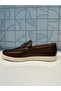 191 Brown Genuine Leather Loafer Daily Comfortable Light Style And Orthopedic Shoes - 5