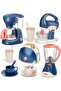 Children's Kitchen Appliances Set, Coffee Maker, Blender, Mixer, Toaster and Attachments