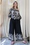 Nepal Muslin & Viscose Blouse and Pantaloon Set - 3