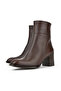 Women's Genuine Leather Boots 13319z66350 Brown - 6