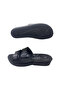 Women's Black Double Buckle Orthopedic Sole Daily Stylish Slippers - 4