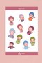 4-Piece Headscarf Girl Sticker Pack - 4