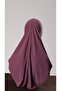 Violet Practical Ready-made Young Hijab Bonnet Sandy Fabric Plain Hijab 2312_21 - 2