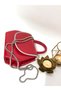 Red Color Shiny Patent Leather Stone Chain Strap New Season Women's Evening Dress Porfolio Clutch Bag - 8