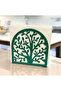 Tree of Life Themed Green Metal Napkin Holder - 3