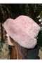 Fluffy Plush Hat Winter Faux Fur Heart Fluffy Bucket Hat