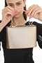 Bronze Color Fabric Patterned Women's Evening Dress Clutch Portfolio Bag - 3