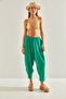 Women's Elastic Waist Pocket Linen Trousers60101050 - 6