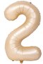 Number Age 74 Cm Retro Beige Milk Coffee Age Foil Balloon - 2