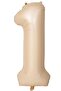 Number Age 74 Cm Retro Beige Milk Coffee Age Foil Balloon - 2