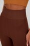 Felolin Model Ribbed Knitted Model Seamless Sports Shorts Brown Color - 3