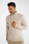 Men's Pipe Collar Hair Braided Knitwear Wool Sweater TRIST-5322