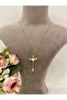 Swinging Wing Heart Gold Chain Necklace (2*3.5cm)
