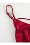 Deep Slit Corseted Strappy Degaje Engagement Invitation Wedding Evening Dress Thick Satin Dress - 7