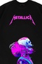 Metallica Neon Pink Printed Black Unisex Oversize T-Shirt - 3