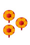 Yellow Red Football Ball Foil Balloon - Fan Team Birthday Balloon 3 Pieces