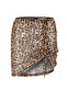 Mini Knitted Beach Pareo - Leopard Print, Gathered Mesh, Tbess22Pr0001 - 7