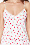 Beyaz %100 Pamuklu Kalpli Dantelli İp Askılı Şortlu Örme Pijama Takımı THMSS24PT00106 - 4