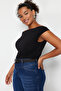Black Knitted Blouse - Boat/Degaje/Madonna Collar TBBSS24AF00021 - 2