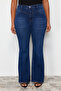 Mavi Yüksek Bel Comfort Dikiş Detaylı İspanyol Paça Flare Fit Jeans TBBSS24CJ00003 - 4