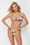 Abstract Patterned Balcony Tie High Waist High Leg Regular Bikini Set TBESS24BT00056 - 2
