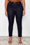 Koyu Mavi Ekstra Esnek/Stretch Büyük Beden Skinny Jeans TBBSS24CJ00006 - 4